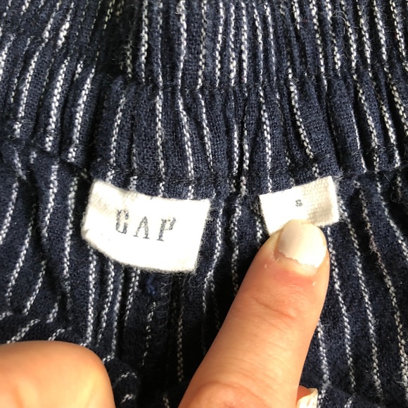 Gap Wide Leg Cropped Tie Waist Striped Pants✨ - Picture 3 of 6